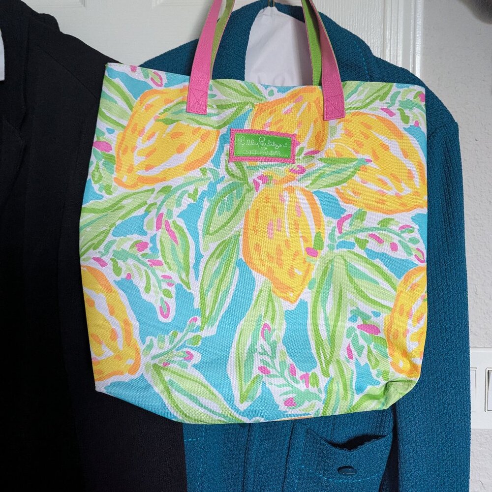 Lilly Pulitzer |  Estée Lauder | Tropical Lemon | Tote Bag |  EUC